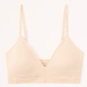 Abercrombie & Fitch Next to Naked V-Neck Bralette - Almond - Small - NWT